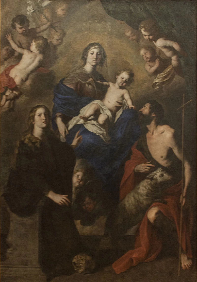 La Madonna col bambino e i Santi Rosalia e Giovanni Battista